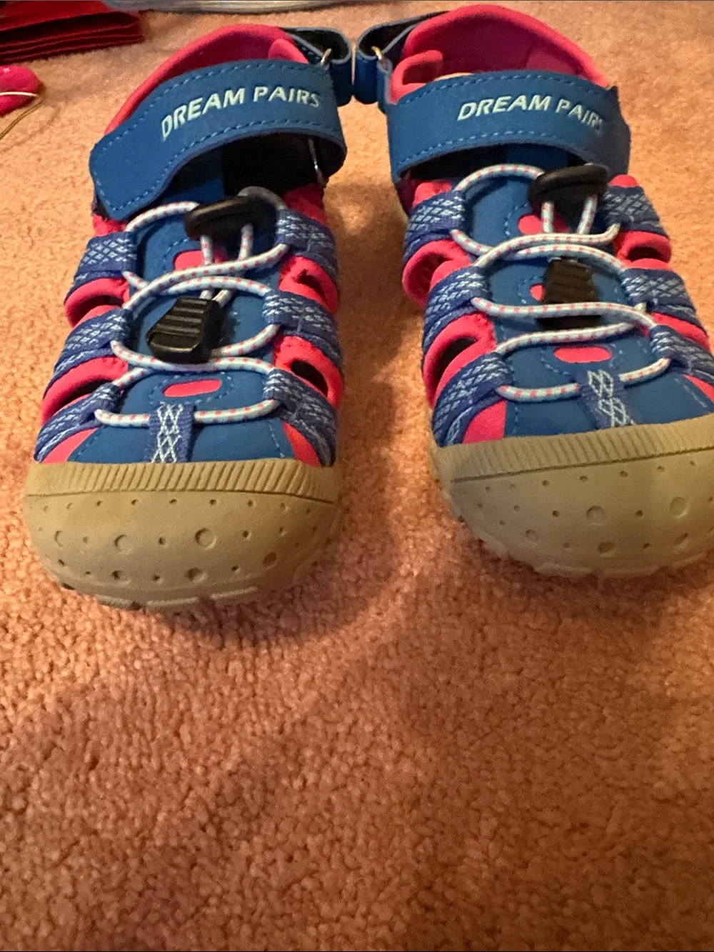 Dream Pairs Kids Blue and Pink Water Sandals